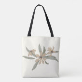 Blanc floral, Sac fourre-tout Fleur sauvage (Dos)