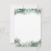 Blanc Floral verdure Mariage romantique RSVP (Dos)