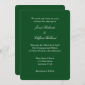 Blanc foncé Plaine blanche Faire-part de mariage s (Devant / Derrière)