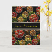 Blanc français de carte d'anniversaire (Fleur jaune)