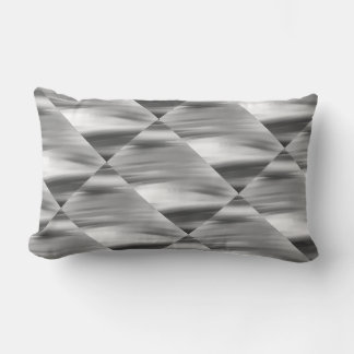 Blanc, gris clair, gris foncé, Coussin noir