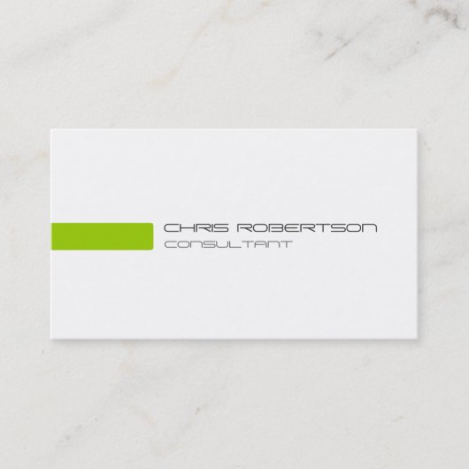 Blanc gris clair Vert Carte de visite attrayant (Devant)