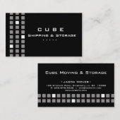 Blanc gris de noir de boîte de carte de visite de (Devant / Derrière)