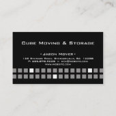 Blanc gris de noir de boîte de carte de visite de (Dos)