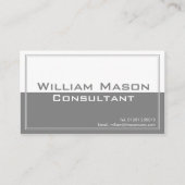 Blanc gris deux tons, Carte de visite professionne (Devant)