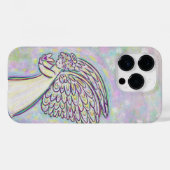 Blanc Guardian Angel Art coque iphone personnalisé (Verso (horizontal))