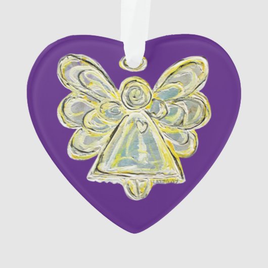 Blanc Guardian Angel Noël Pendentif Ornements (dos)