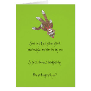 Blanc InsideCard de singe de chaussette