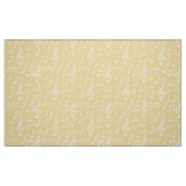 blanc jaune notes tissu motif (Fat Quarter)