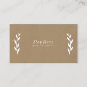 Blanc, Kraft et Carte de visite rustique (Devant)