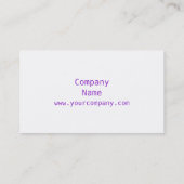 Blanc latéral de carte de visite de "coeur" de (Dos)