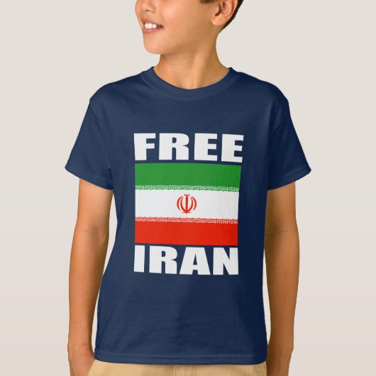 Blanc libre de T-shirt de l'Iran (Devant)