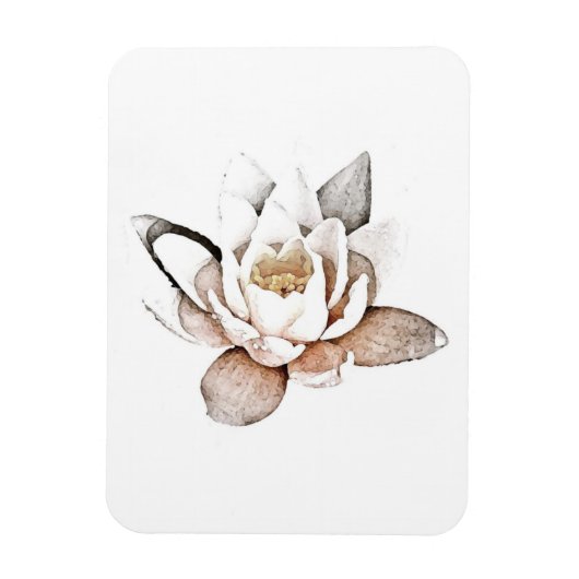 BLANC LOTUS FLEXIBLE PHOTO MAGNET (Vertical)
