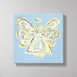 Blanc Lumière Gardien Angel Enveloppé Toile Mur Ar