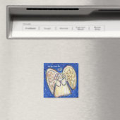 Blanc Lumière Guardian Angel Magnets personnalisés (In Situ (Lave-vaisselle))