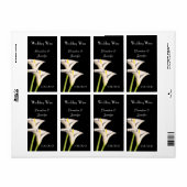 Blanc Lys Mariage Mini Étiquettes de vin (Feuille entière)
