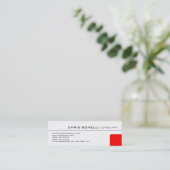 Blanc maigre Rouge tendance Carte de visite chic (Debout devant)