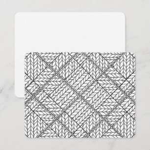 BLANC MAILLÉ ARGYLE 4,25 x 5,5 Carte plate / Horiz