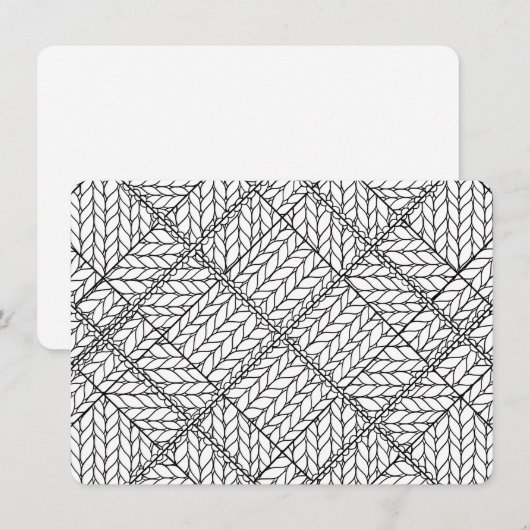 BLANC MAILLÉ ARGYLE 4.5x6.25 Carte plate / Horizon (Devant / Derrière)