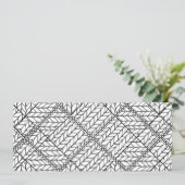 BLANC MAILLÉ ARGYLE 4x9,25 Carte plate / Horizonta (Debout devant)
