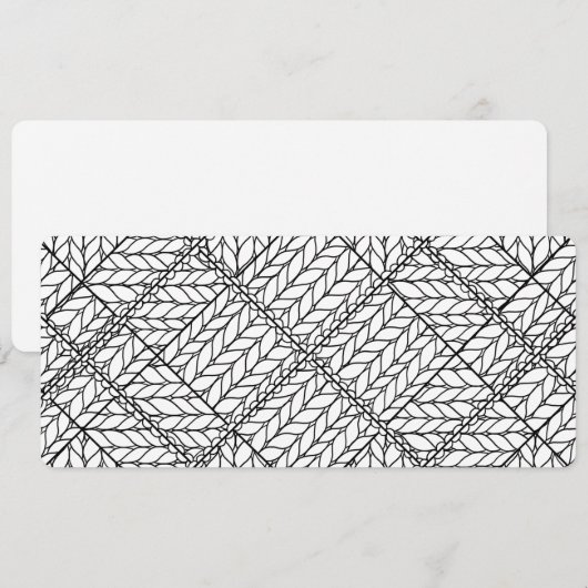 BLANC MAILLÉ ARGYLE 4x9,25 Carte plate / Horizonta (Devant / Derrière)