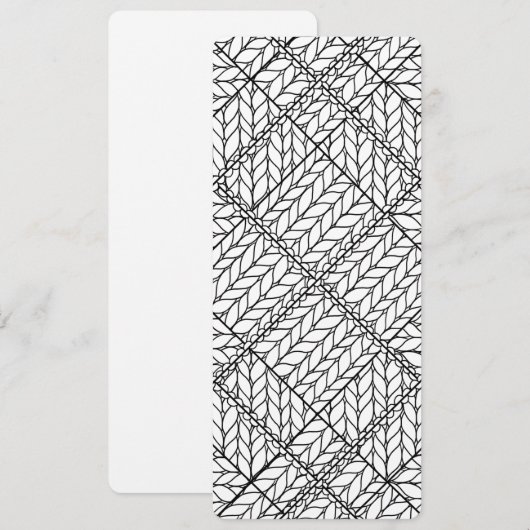 BLANC MAILLÉ ARGYLE 4x9,25 Carte plate / Verticale (Devant / Derrière)