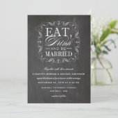Blanc manger boire et se marier faire-part de mari (Debout devant)
