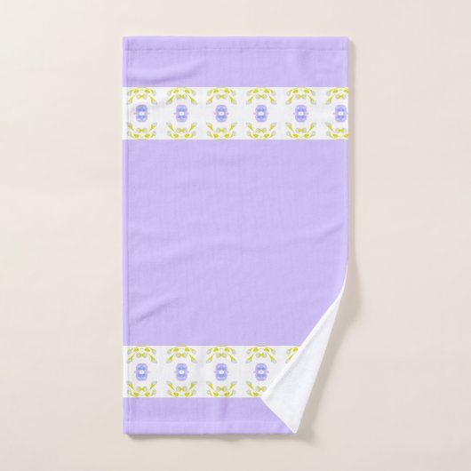 Blanc Mauve Et Vert Lime (Serviette à main)