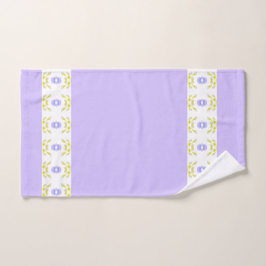 Blanc Mauve Et Vert Lime (Serviette à main)