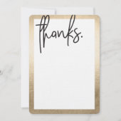 BLANC MERCI moderne fausse doré noir lettrage (Devant)