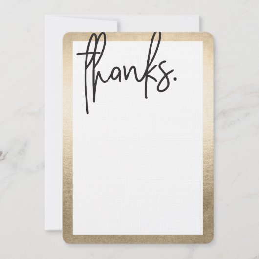 BLANC MERCI moderne fausse dorure noire avec lettr (Devant)