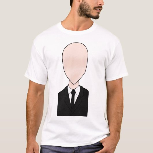 Blanc mince de T-shirt d'homme (Devant)