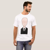 Blanc mince de T-shirt d'homme (Devant entier)