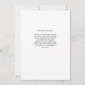 Blanc minimaliste moderne sur Carte de remerciemen (Dos)