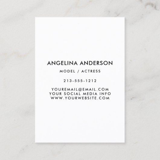 Blanc modèle de carte de grande entreprise de (Dos)