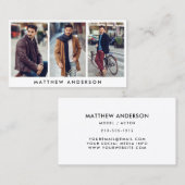 Blanc modèle de carte de visite de photo de (Devant / Derrière)