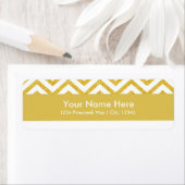 Blanc moderne de Chevron et étiquettes de adresse (En situation)