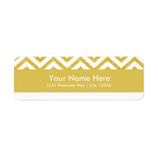 Blanc moderne de Chevron et étiquettes de adresse (Devant)