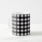 Blanc moderne de noir de tasse de plaid de Buffalo (Devant gauche)