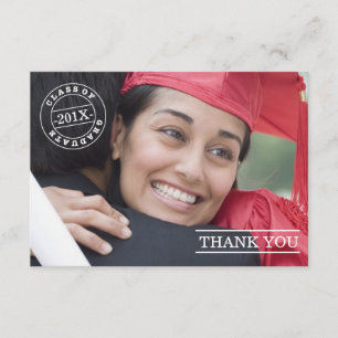 Blanc moderne du Merci   d'obtention du diplôme de