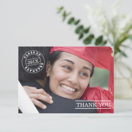 Blanc moderne du Merci | d'obtention du diplôme de (Debout devant)