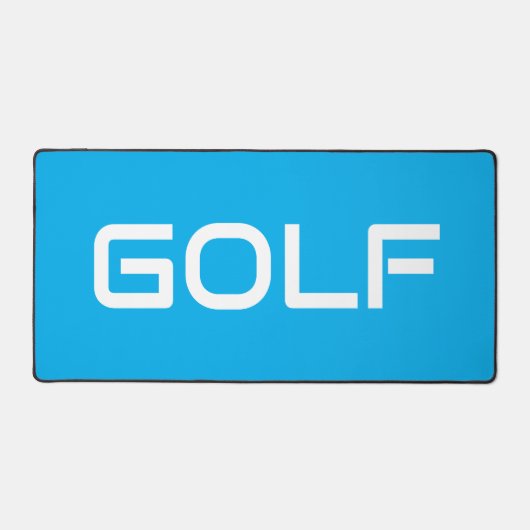Blanc Moderne Élégant Texte GOLF Fond Bleu Azur (Recto)