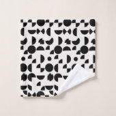 Blanc Moderne Elégant Tribal Géométrique (Gant de toilette)