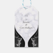 Blanc moderne - Marbre noir Abstrait étiquette cad (Devant)