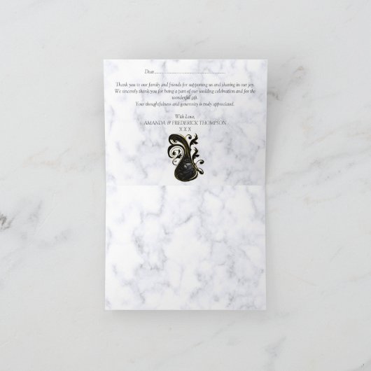 Blanc moderne - Marbre noir Merci Abstrait (Intérieur)