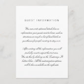 Blanc Nettoyer Élégant Mariage Carte d'insertion (Devant)