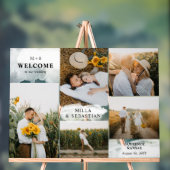 Blanc Nettoyer Moderne Initiales & 5 Photos Bienve (Neutre)