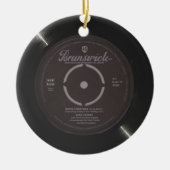 Blanc Noël Chanson de Noël en céramique Ornement (Devant)