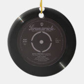 Blanc Noël Chanson de Noël en céramique Ornement (Dos)