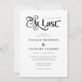 Blanc Noir À Dernier Faire-part de mariage (Devant)